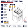 Contenedor Residuos Carro Exterior 40 + 40 L | EspacioBrico OFERTA