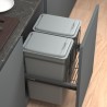 Contenedor Residuos Carro Exterior 40 + 40 L | EspacioBrico OFERTA