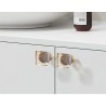 Pomo para Mueble Opal Cuadrado Oro Brillante + Cristal | EspacioBrico