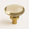 Pomo para Mueble Opal Ovalado Oro Brillante + Cristal | EspacioBrico