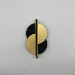 Tirador para Mueble Prag Oro Mate + Negro Mate | EspacioBrico