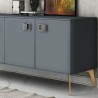 Tirador para Mueble Quadro Negro Mate + Cobre Brillante | EspacioBrico
