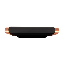 Tirador para Mueble Ribon Negro Mate + Cobre Brillante | EspacioBrico