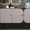 Tirador para Mueble Rigel Negro Mate + Oro Mate | EspacioBrico