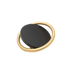Tirador para Mueble Toledo Negro Mate + Oro Mate | EspacioBrico