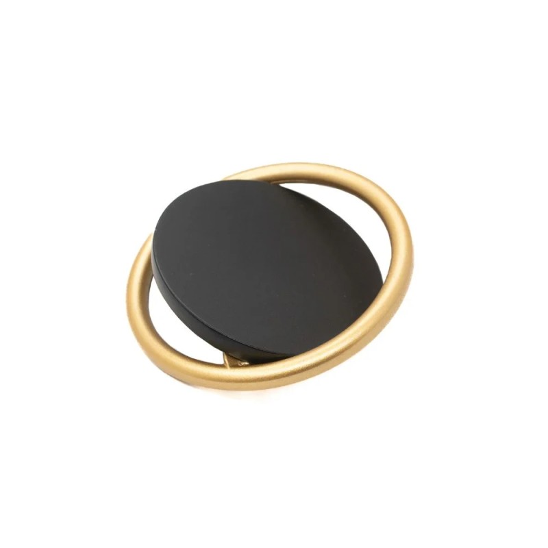 Tirador para Mueble Toledo Negro Mate + Oro Mate | EspacioBrico