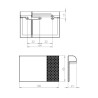 Tirador para Mueble Viola Cromo Mate + Mármol Negro | EspacioBrico