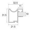 Perfil Tirador Puerta Corredera Armario Plata Mate 10 mm | EspacioBrico OFERTA