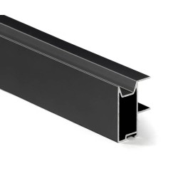Perfil Tirador Puerta Corredera Armario Negro 16 mm 260 cm | EspacioBrico OFERTA