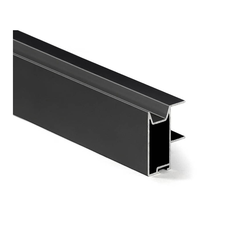 Perfil Tirador Puerta Corredera Armario Negro 16 mm 260 cm | EspacioBrico OFERTA