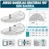 Juego Bandejas Semicirculares 180º | EspacioBrico OFERTA